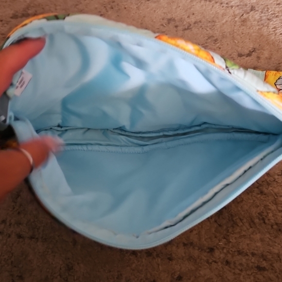 Vera Bradley Blue And Yellow Lighten Up Essentials Lemon Grove Sling Bag - Picture 8 of 11